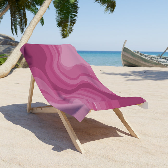 Pinky Mauve Wavey 30" x 60" Beach Towel