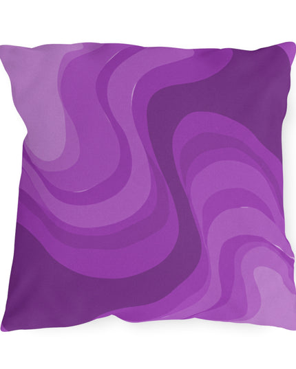 Wavey Purple Wavey 18" x 18" Outdoor Pillow