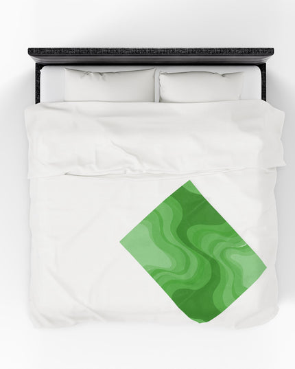 Greenie Meanie Wavey Velveteen Plush Blanket, 30" x 40"