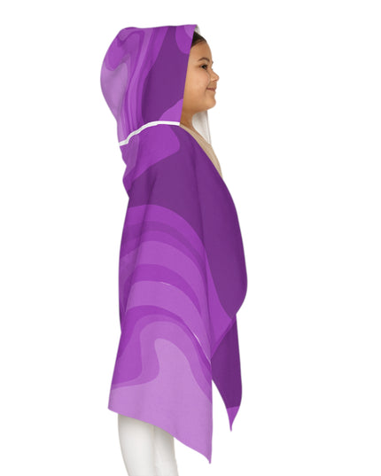 Wavey Purple Wavey Youth Hooded Towel, 24" x 48"
