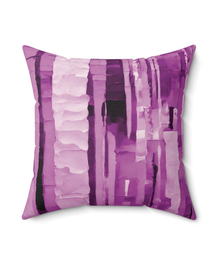 Striped Powder Lavender 18" x 18" Faux Suede Square Pillow