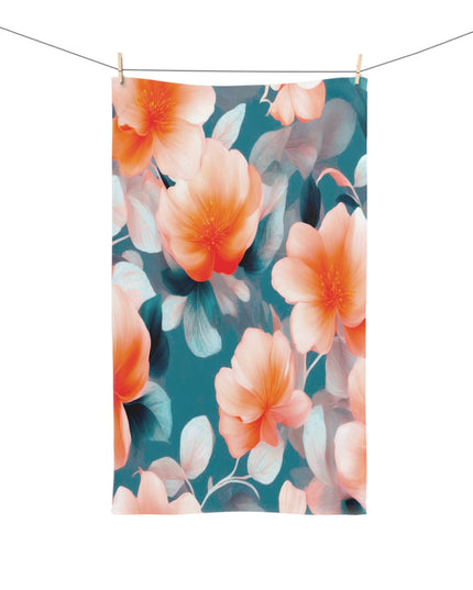 Orange Blossom Floral Bunch Hand Towel, 16" x 28"