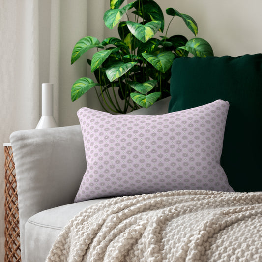 Pink Mornings Star-crossed Bodies Spun Polyester Lumbar Pillow, 20" x 14"