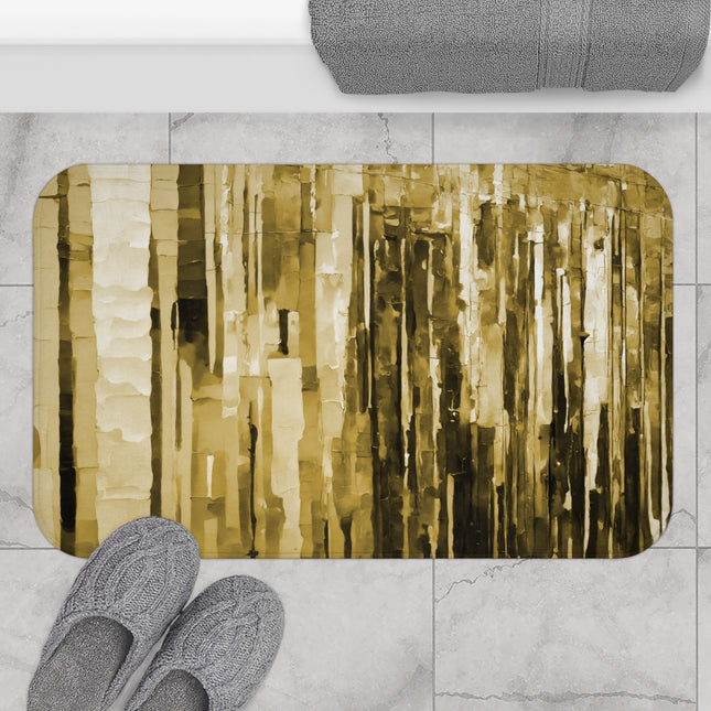 Striped Light Brown 34" x 21" Bath Mat