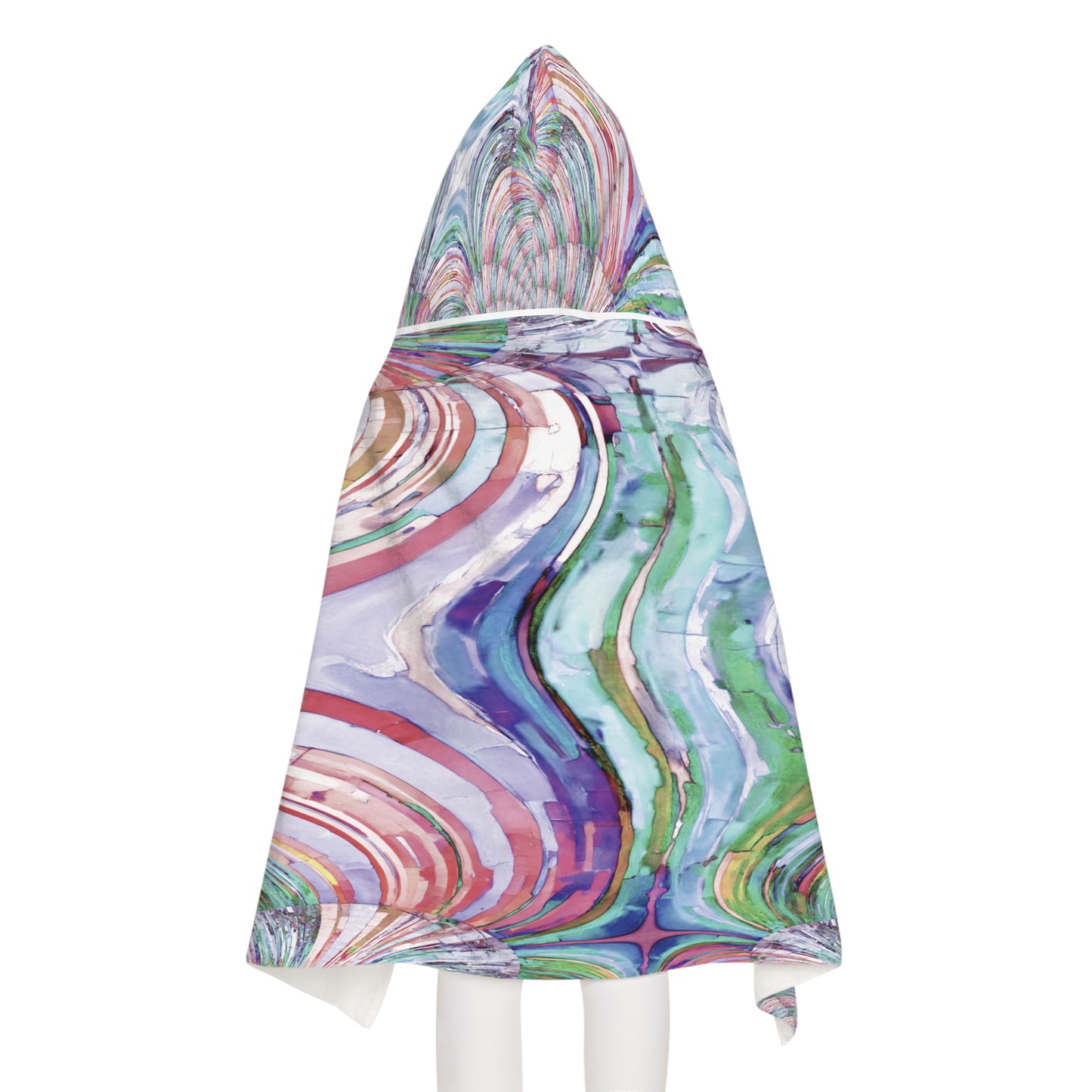 Uzi Spiral Pastels Youth Hooded Towel, 24" x 48"