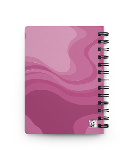Pinky Mauve Wavey Spiral Bound Journal, 5" x 7" 150 pages