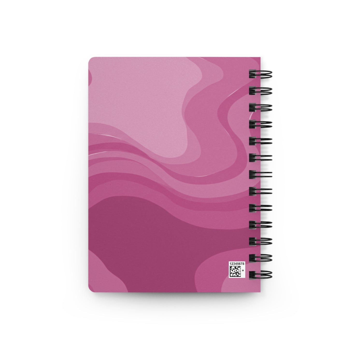 Pinky Mauve Wavey Spiral Bound Journal, 5" x 7" 150 pages