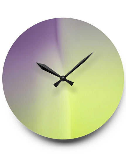 Purple Golden Fade Acrylic Wall Clock, Round or Square, 10.75" x 10.75"