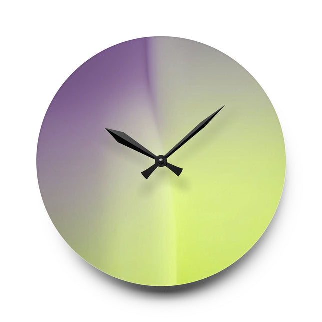 Purple Golden Fade Acrylic Wall Clock, Round or Square, 10.75" x 10.75"
