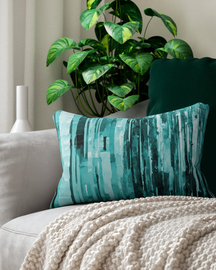 Striped Tif Spun Polyester Lumbar Pillow, 20" x 14"