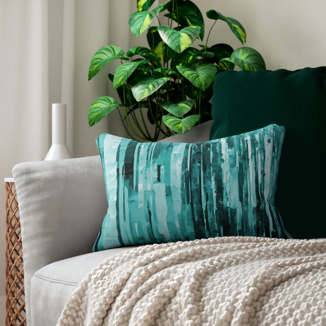 Striped Tif Spun Polyester Lumbar Pillow, 20" x 14"