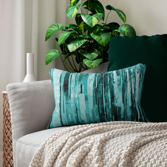 Striped Tif Spun Polyester Lumbar Pillow, 20" x 14"