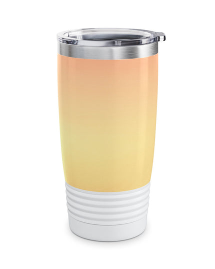 Hot Peach Fade Ringneck Tumbler, 20oz in white