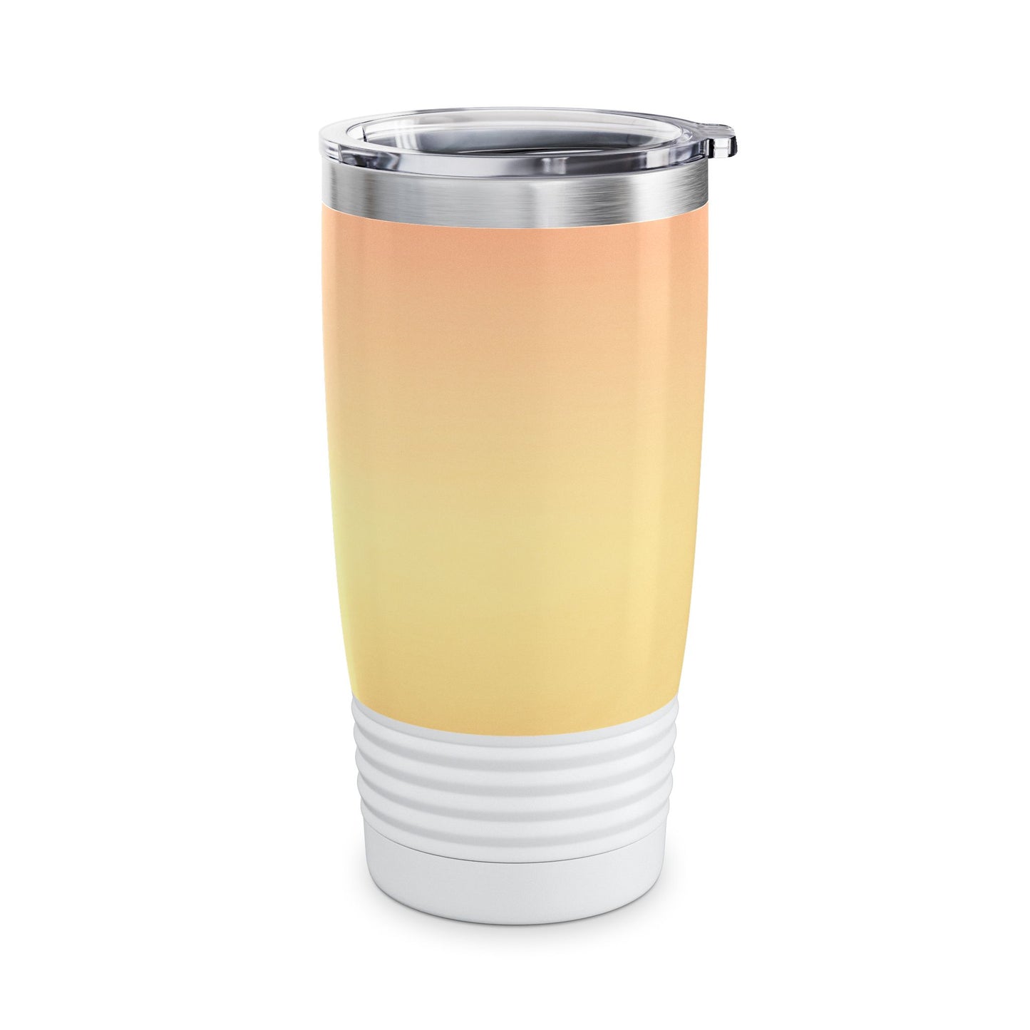 Hot Peach Fade Ringneck Tumbler, 20oz in white, steel and black