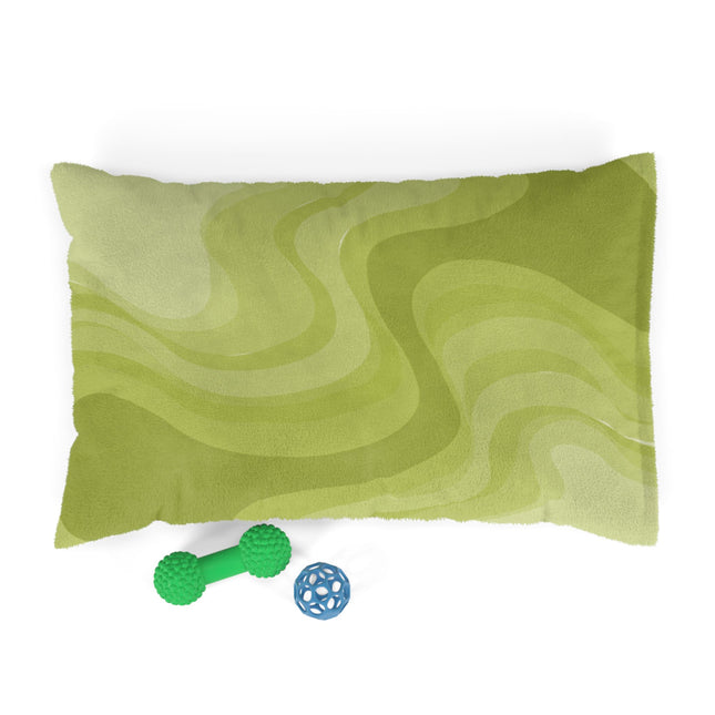 Lemon Wavey 28" × 18" Pet Bed