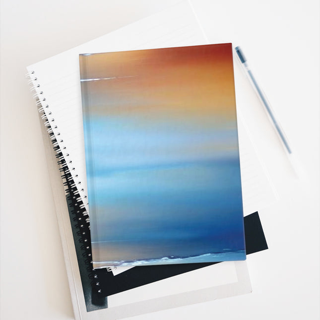 Blue Sea Red Orange Fog 5" x 7" Journal - 128 Blank pages