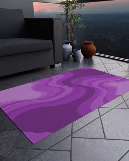 Wavey Purple Wavey 36" x 60" Outdoor Rug