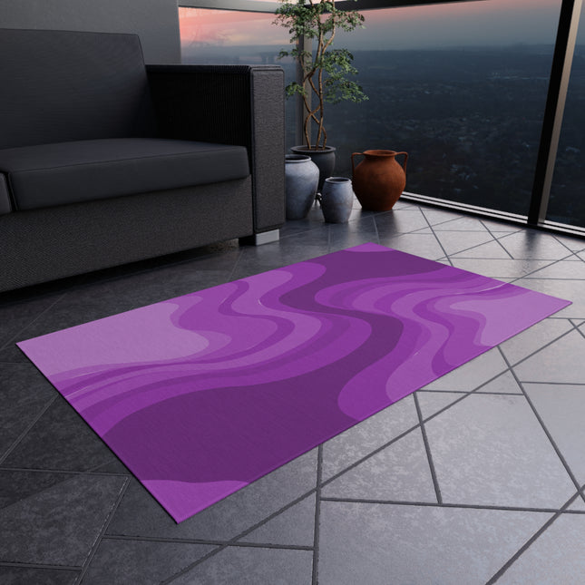 Wavey Purple Wavey 36" x 60" Outdoor Rug