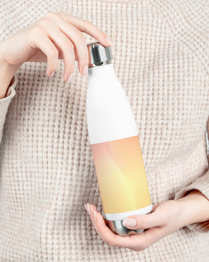 Hot Peach Fade 20oz Insulated White Water Bottle
