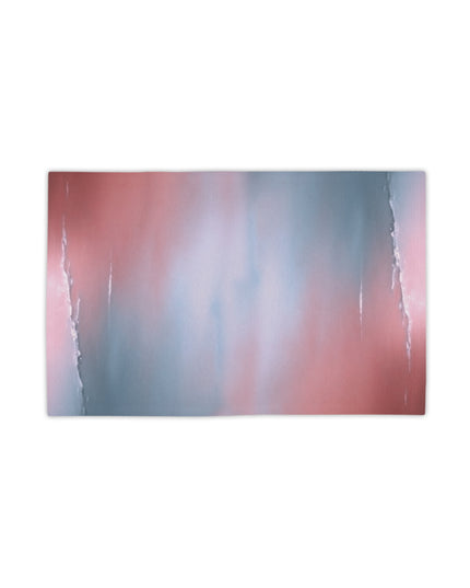 Gray Sea Pink Fog Beach Towel, 18" x 27"
