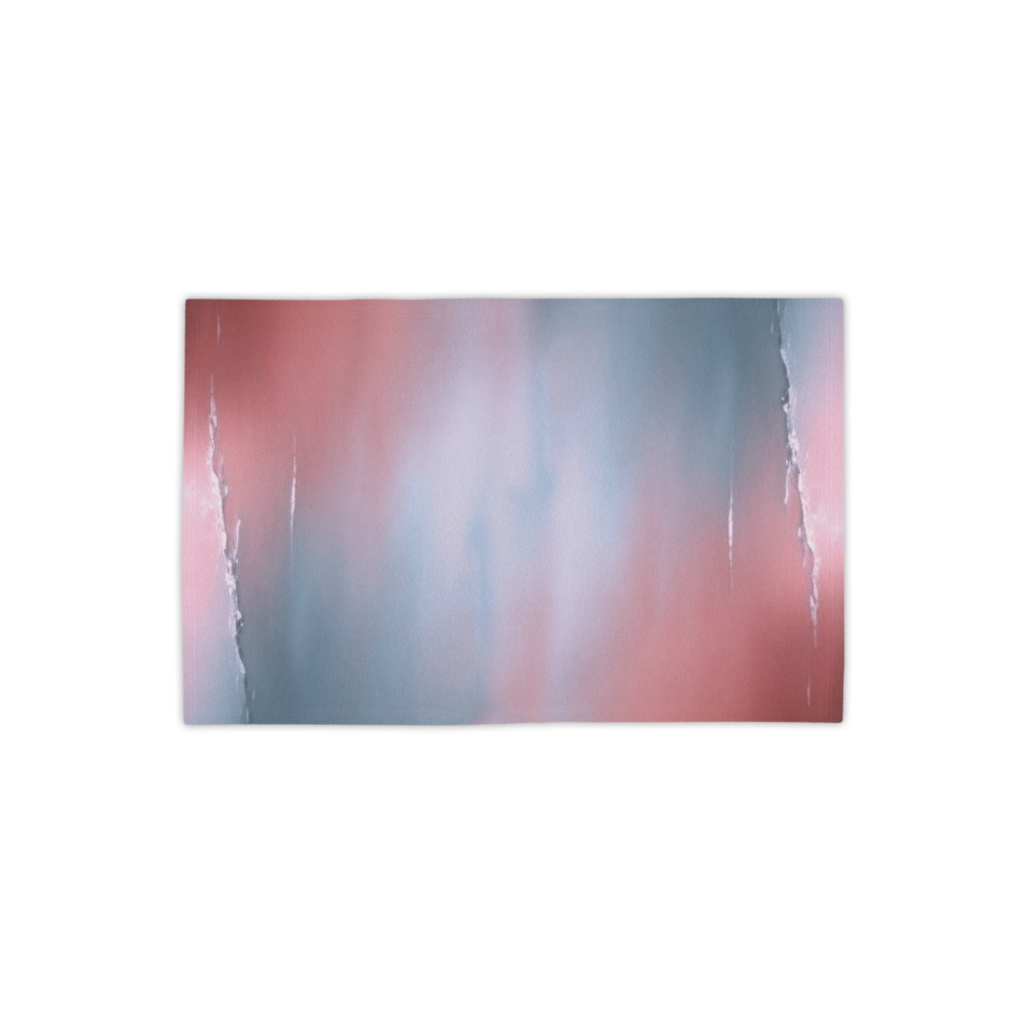 Gray Sea Pink Fog Beach Towel, 18" x 27"