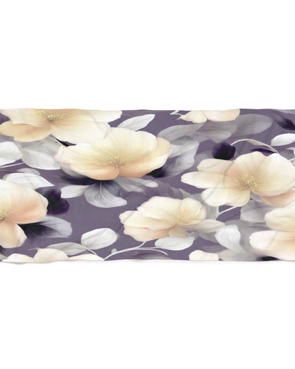 White Blush Floral Bunch 30" x 60" Beach Towel