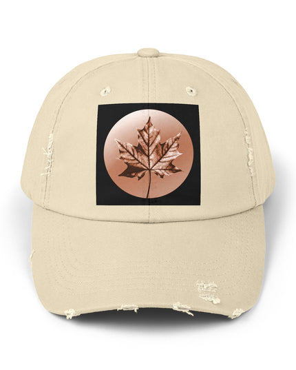 Soft Maple Leaf Unisex Distressed Cap