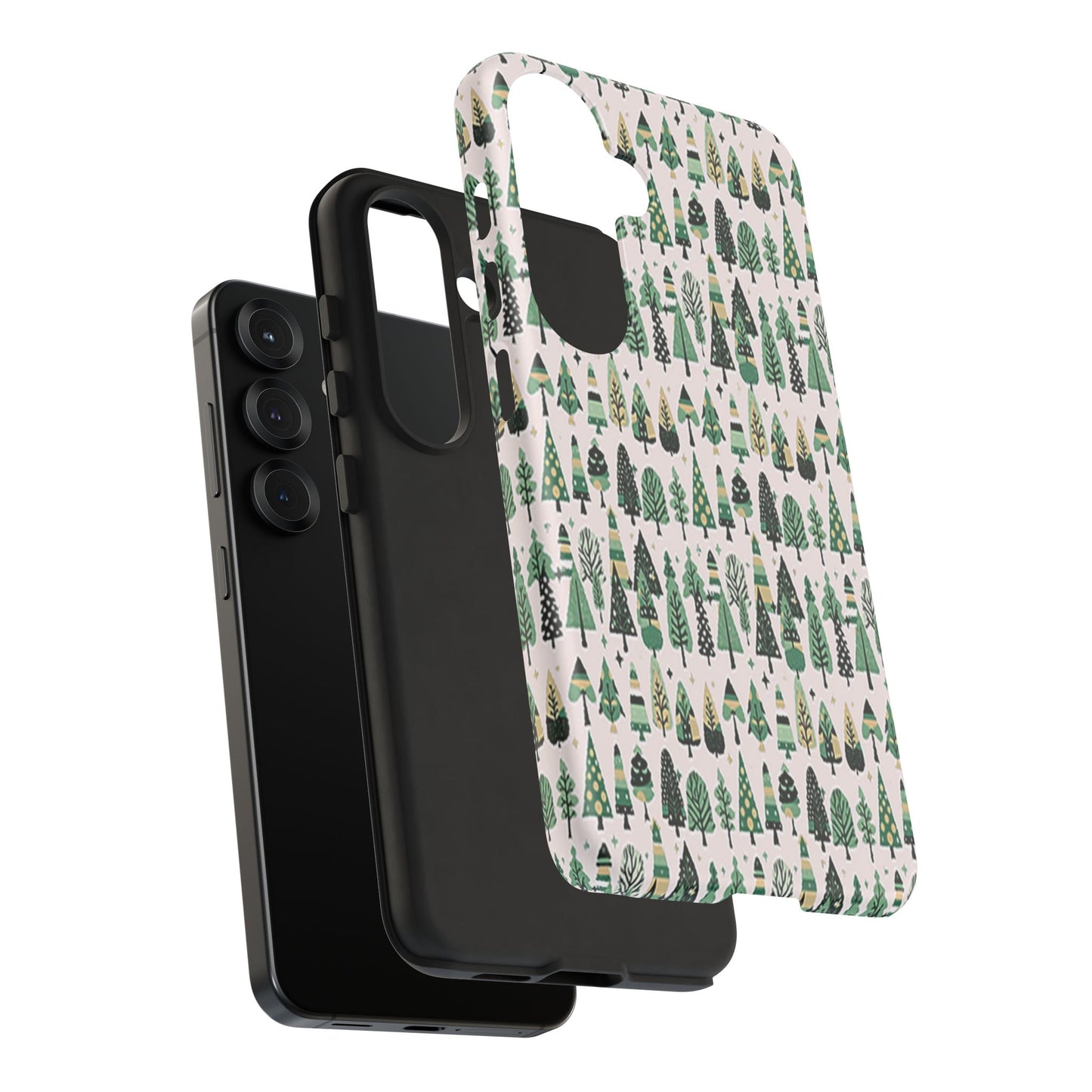 Mini Vintage Green Trees Samsung Galaxy S25 Tough Cases