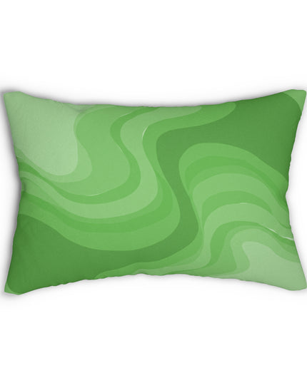 Greenie Meanie Wavey Spun Polyester Lumbar Pillow, 20" x 14"