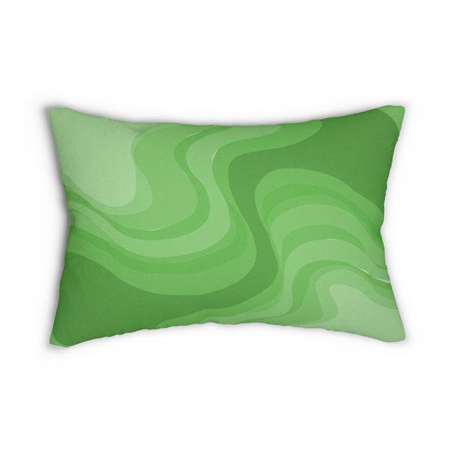 Greenie Meanie Wavey Spun Polyester Lumbar Pillow, 20" x 14"