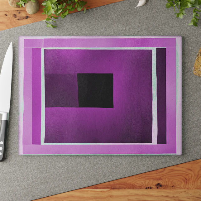 Magenta Shadow Glass Cutting Board, 11" x 15"