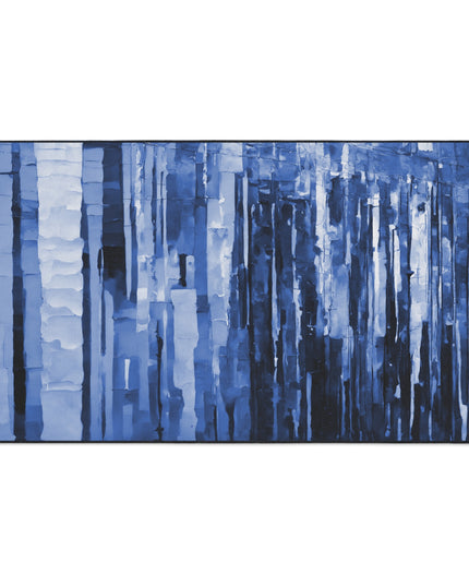 Striped Deep Blue 24" x 36" Heavy Duty Floor Mat