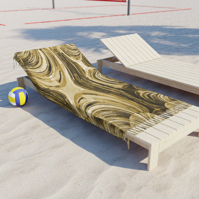 Uzi Spiral Light Brown 38" × 81" Boho Beach Cloth