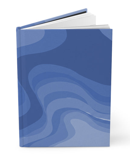 Deep Blue Wavey 5.75" x 8" Hardcover Journal Matte with 150 lined pages