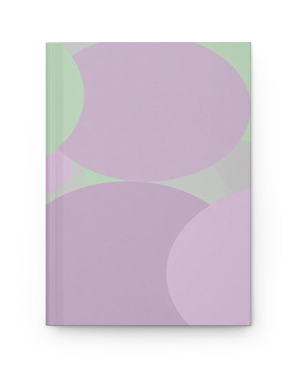 Pastel Lavender Purple and Soft Green Patches 5.75" x 8" Hardcover Journal Matte with 150 lined pages
