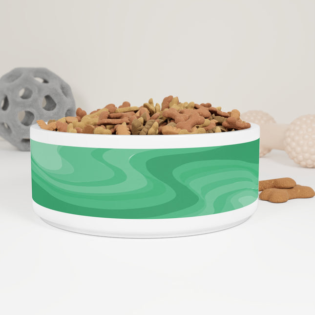 Mint Green Wavey 16 oz Pet Bowl