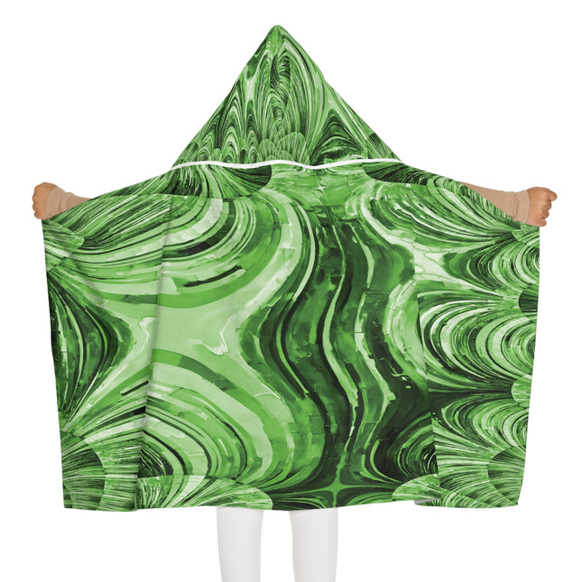 Uzi Spiral Mint Pastel Youth Hooded Towel, 24" x 48"