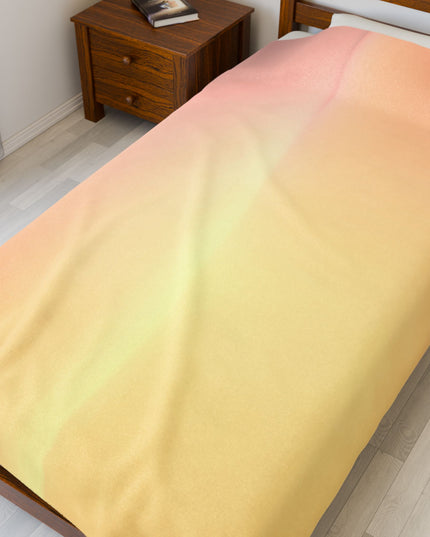 Hot Peach Fade Velveteen Plush Blanket, 60" x 80"