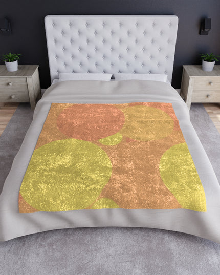 Pastel Bright Oranges Patches 50" x 60" Crushed Velvet Blanket