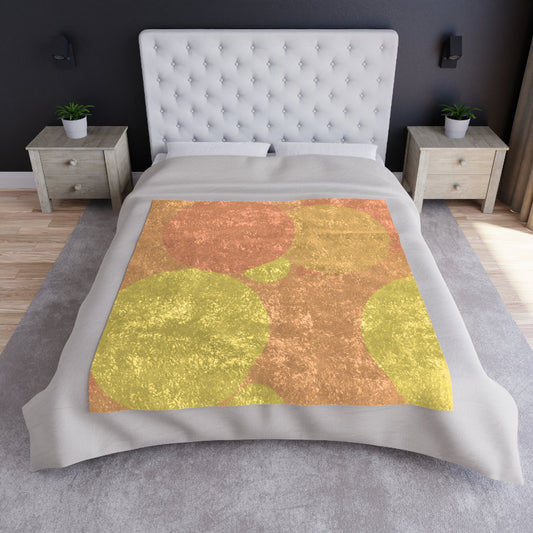 Pastel Bright Oranges Patches 50" x 60" Crushed Velvet Blanket