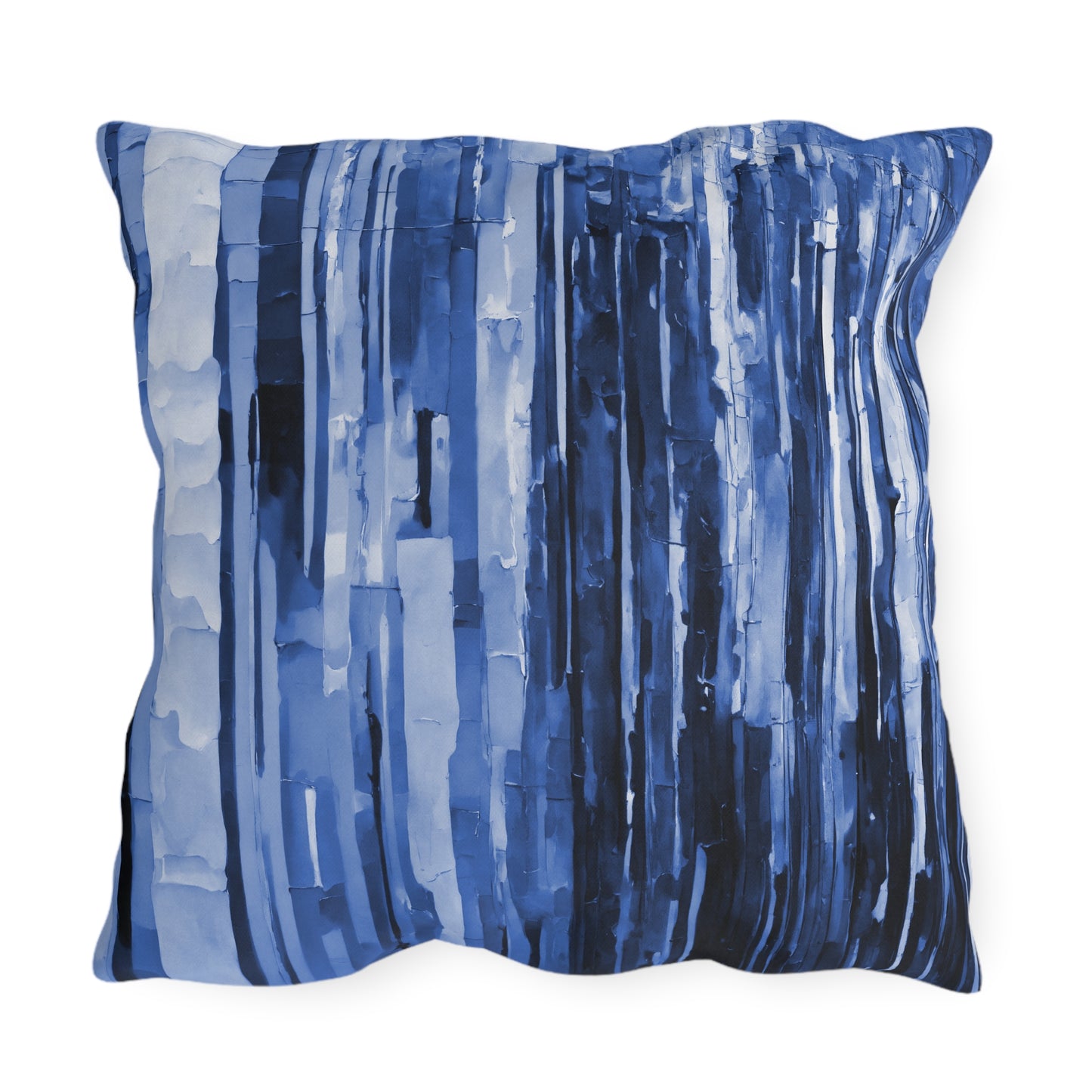 Striped Deep Blue 20" x 20" Outdoor Pillow