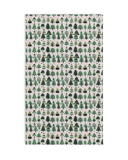 Mini Vintage Green Trees Hand Towel, 16" x 28"