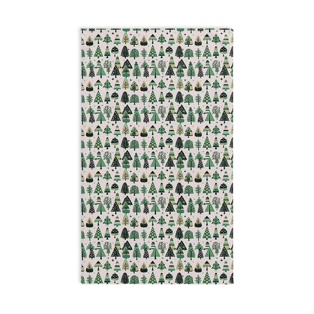 Mini Vintage Green Trees Hand Towel, 16" x 28"
