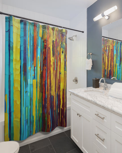 Striped Alpha Shower Curtains, 71" x 74"