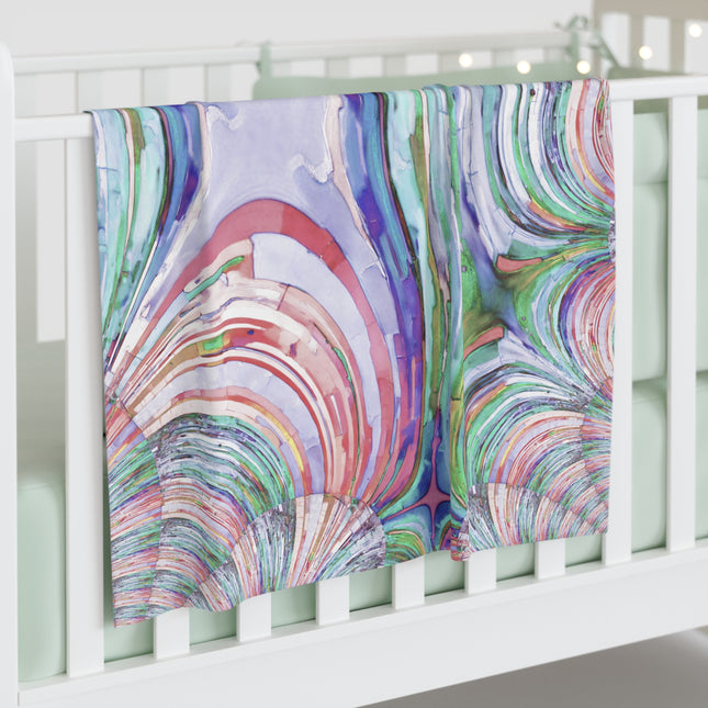 Uzi Spiral Pastels Baby Swaddle 30″×40″ Blanket