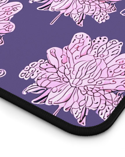 Magenta Floral Butterflies 12" x 22" Desk Mat