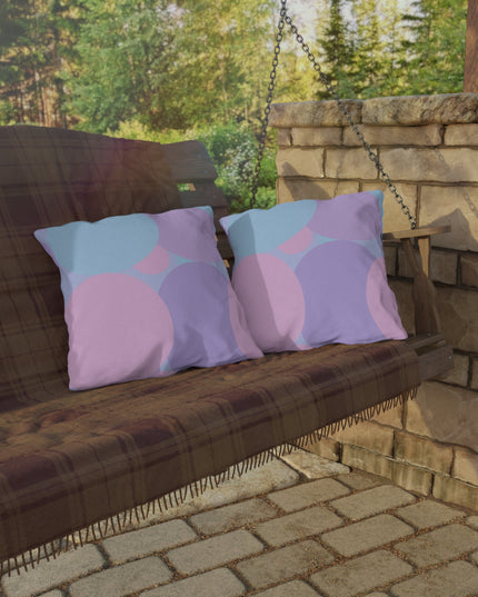 Pastel Purple and Mauve Patches 18" x 18" Outdoor Pillows