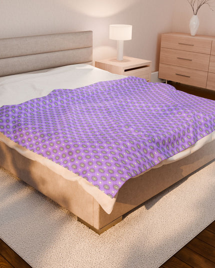 Lavender Star-crossed Bodies Velveteen Plush Blanket, 60" x 80"