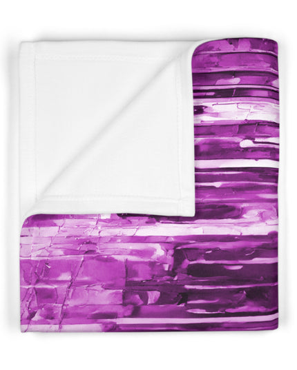 Striped Powder Lavender Soft Fleece Baby Blanket, 30" x 40"