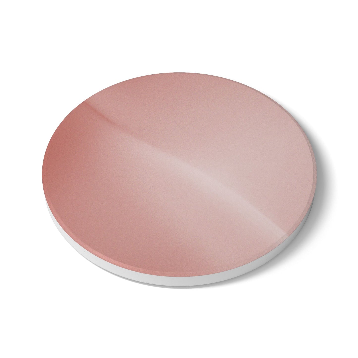 Rose Red Fade 4" x 4" Round Ceramic Coaster